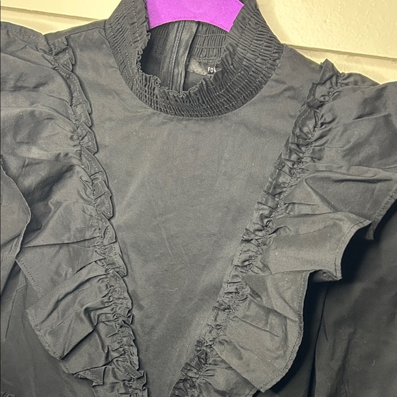 Black Ruffled Dress - Picture 4 of 9